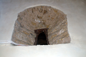Anglo-Saxon window in the south wall of the west tower January 2010